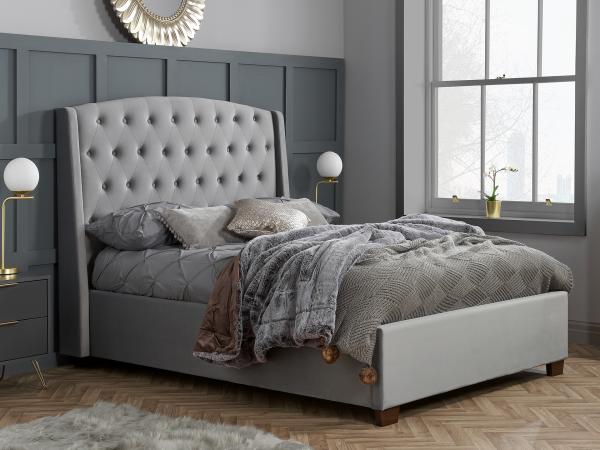 Birlea Balmoral Fabric Grey Super King Fabric Bed