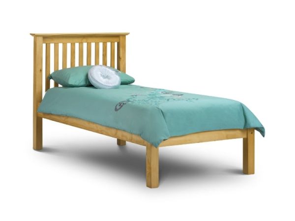 Julian Bowen Barcelona Low Foot End Single Waxed Pine Wooden Bed