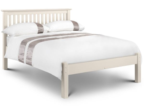 Julian Bowen Barcelona Low Foot End King Size Stone White Wooden Bed