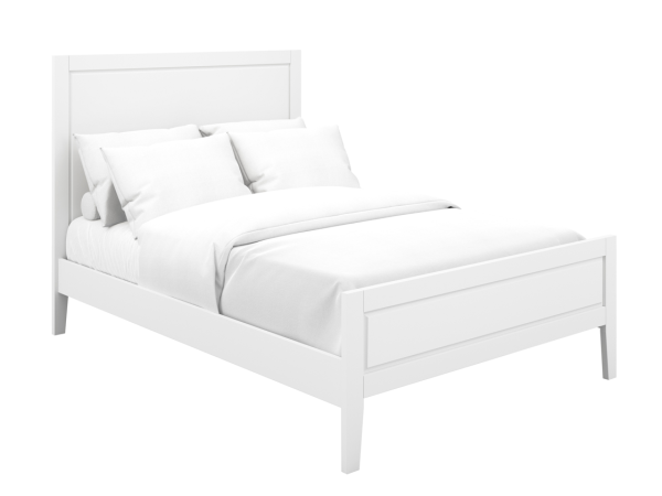 LPD Furniture Bay King Size White Wooden Bed