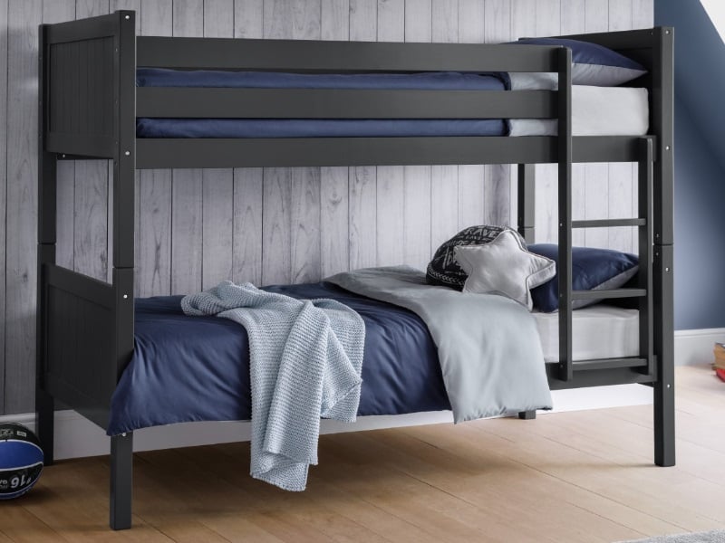 Julian Bowen Bella Bunk Bed Single Anthracite Bunk Bed