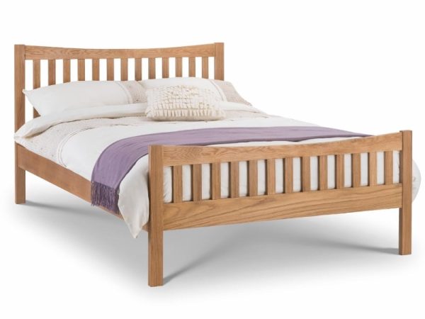 Julian Bowen Bergamo Oak Bed Double Oak Wooden Bed