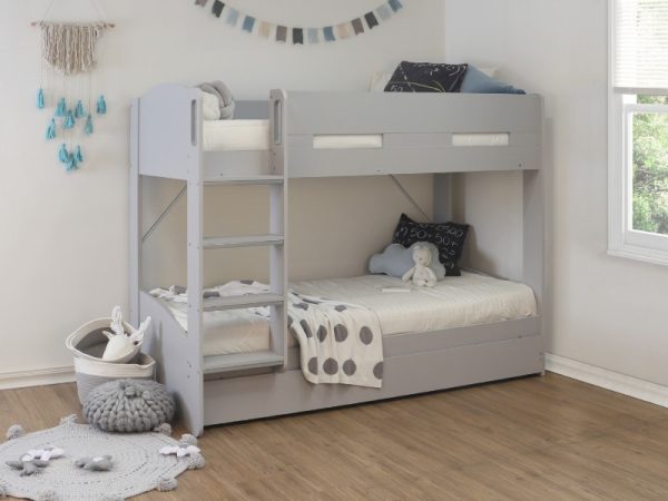 Flintshire Furniture Billie Bunk Bed Single Grey Bunk Bed