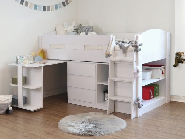 Flintshire Furniture Billie Mid Sleeper Single White Mid Sleeper