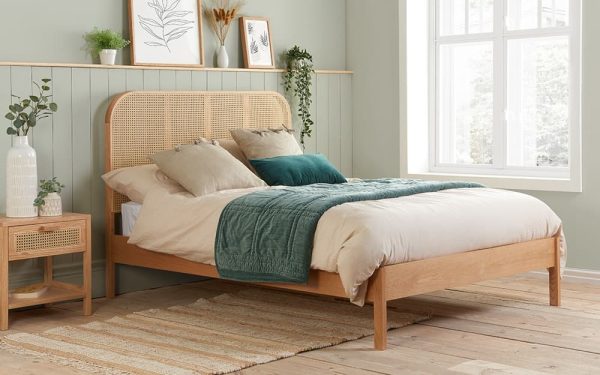 Birlea Margot Rattan Bed Frame Superking Oak