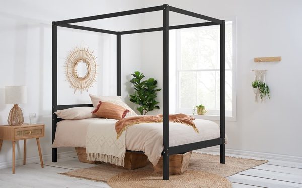 Birlea Mercia Four Poster Bed Frame Double White