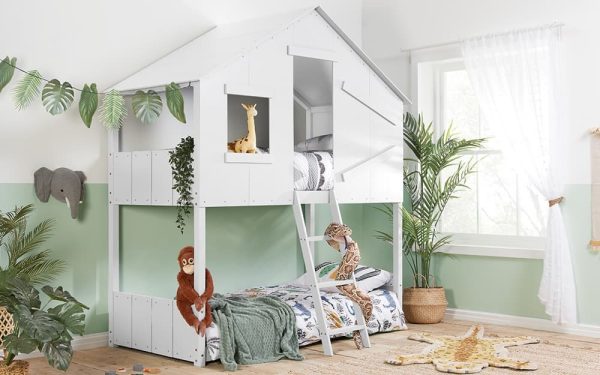 Birlea Safari Wooden Bunk Bed Single White