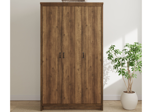 GFW Boston 3 Door Wardrobe Oak Wardrobe