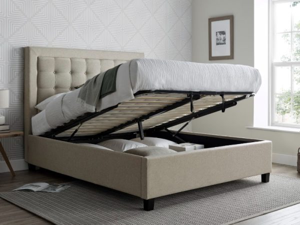 Bedmaster Brandon Ottoman King Size Oatmeal Ottoman Bed