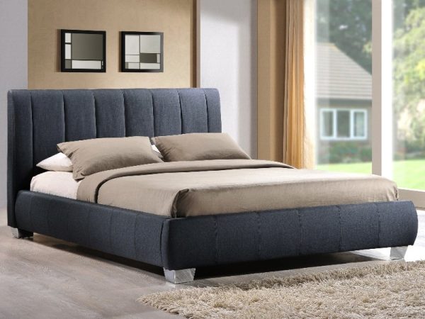 Time Living Braunston Double Grey Fabric Bed