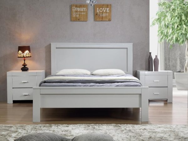 Heartlands Furniture California Solid Wood Bed King Size Grey Wooden Bed