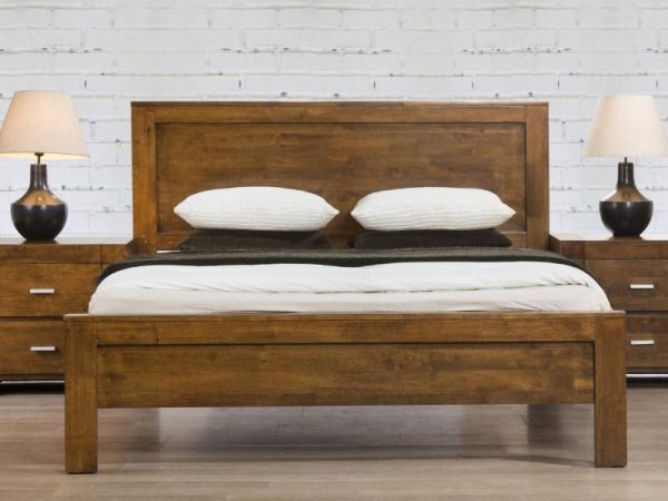 Heartlands Furniture California Solid Wood Bed King Size Rustic Oak Wooden Bed