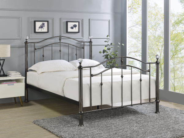 Limelight Callisto Double Black Chrome Metal Bed