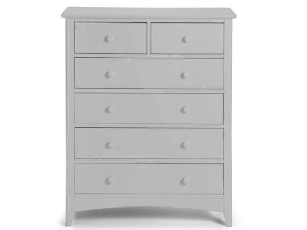 Julian Bowen Cameo 4 plus 2 Chest Dove Grey Drawer Chest