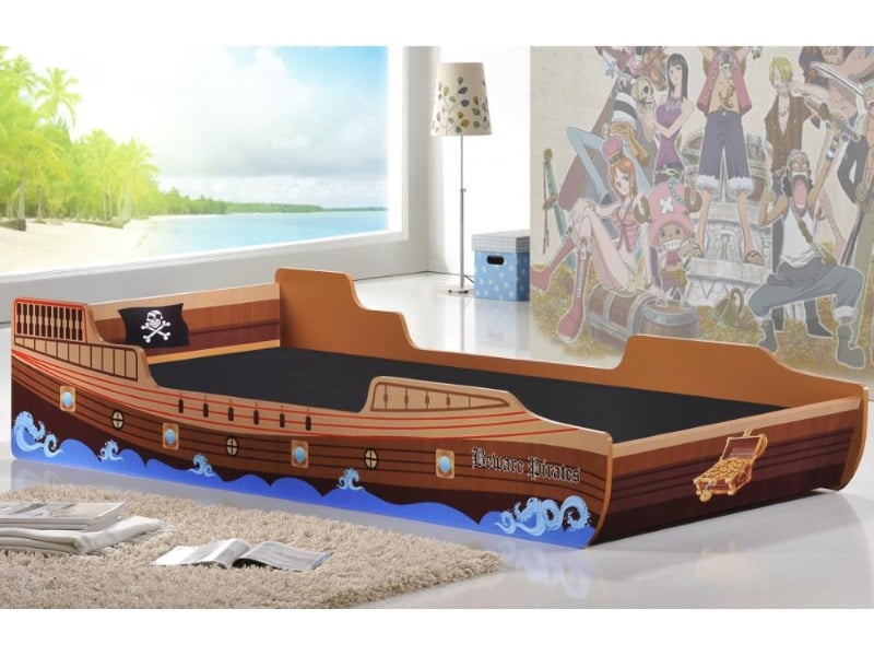 Heartlands Furniture Caribbean Pirate Ship Bed Single Kids Bed