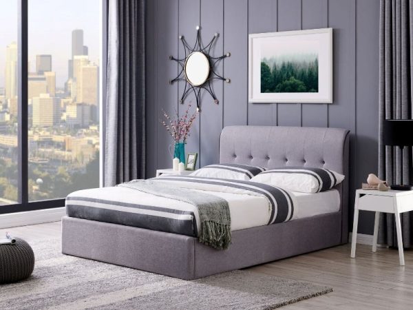 Flintshire Furniture Carmel King Size Grey Ottoman Bed