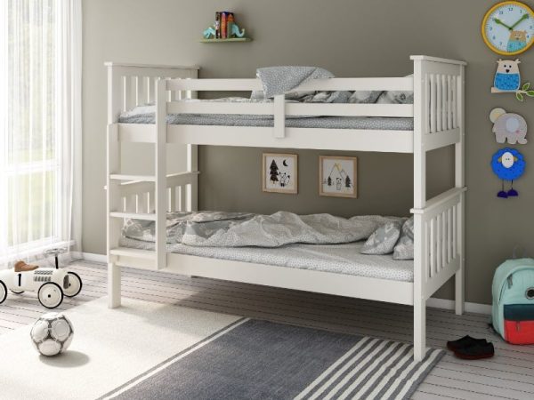 Bedmaster Carra Bunk Bed Single White Bunk Bed