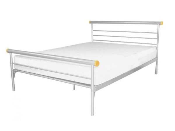 Heartlands Furniture Celine Bed Silver Single Silver Metal Bed