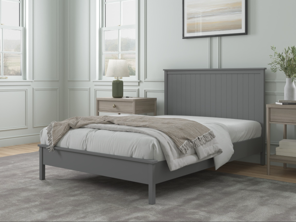 Snuggle Beds Charles Bed Double Grey Wooden Bed