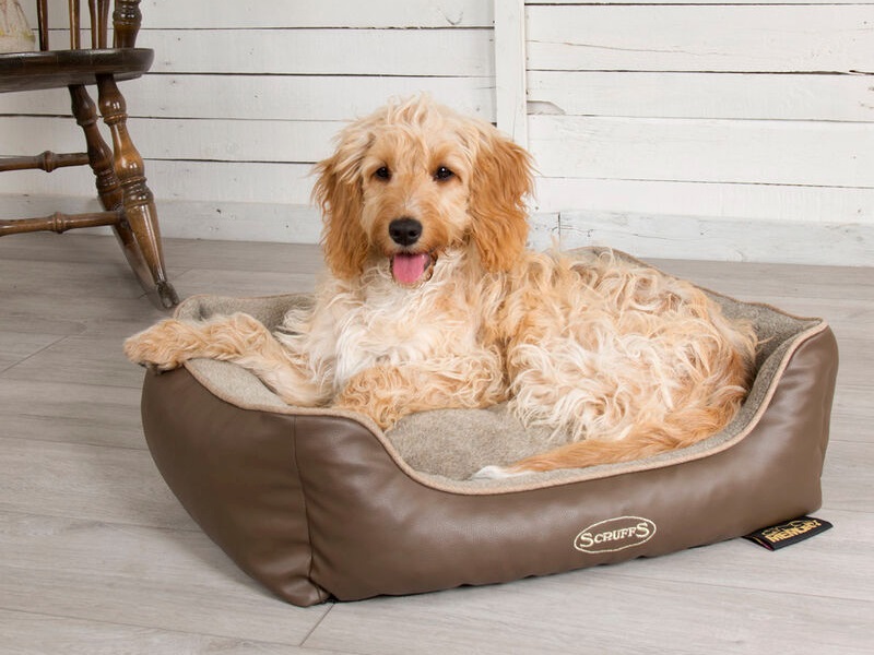 Scruffs Chateau Box Bed Latte Medium 60 x 50cm Dog Bed