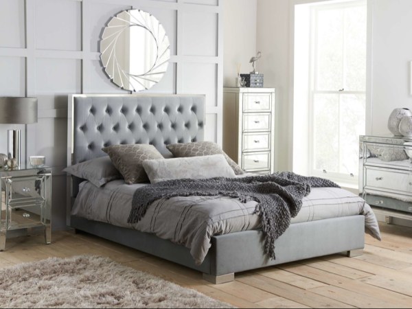 Birlea Chelsea King Size Grey Fabric Fabric Bed