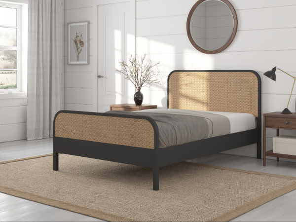 Snuggle Beds Clementine Rattan Bed Double Wooden Bed