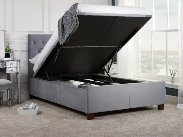 Birlea Cologne Ottoman Bed Double Grey Ottoman Bed