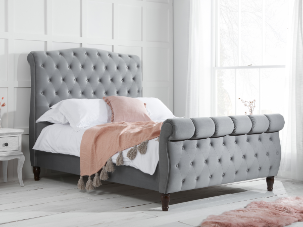 Birlea Colorado King Size Grey Fabric Bed