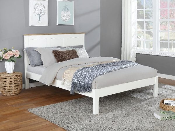 Flintshire Furniture Conway Bed Double White Wooden Bed