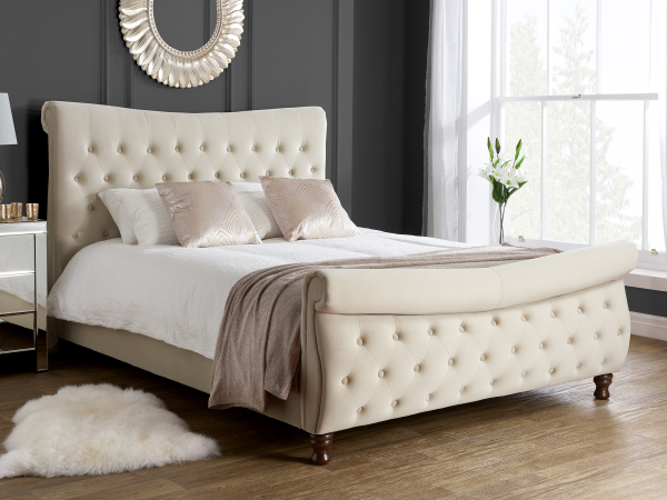 Birlea Copenhagen Super King Warm Stone Fabric Bed