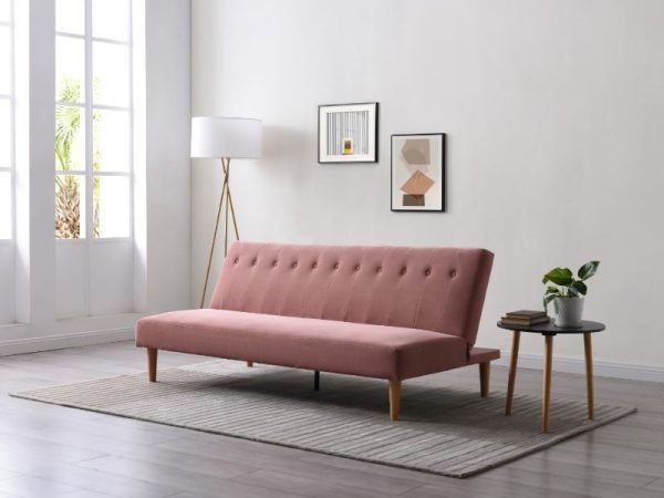 Kyoto Corin Pink Velvet Sofa Bed