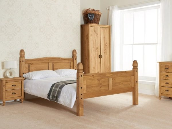 Birlea Corona High Foot End Double Wooden Bed