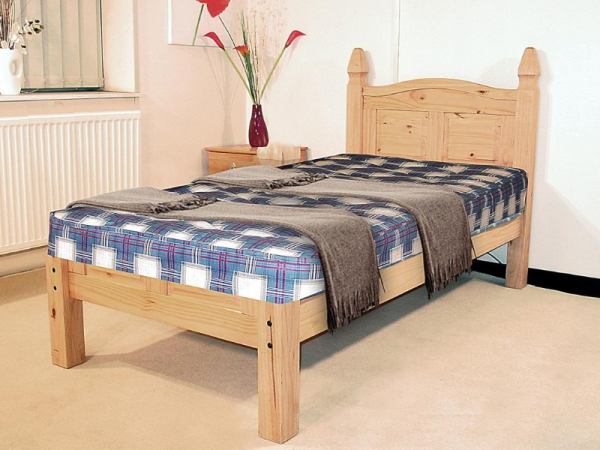 Heartlands Furniture Corona Bed Low Footend King Size Pine Wooden Bed