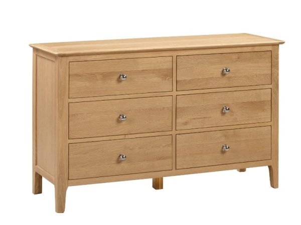 Julian Bowen Cotswold 6 Drawer Wide Chest Drawer Chest