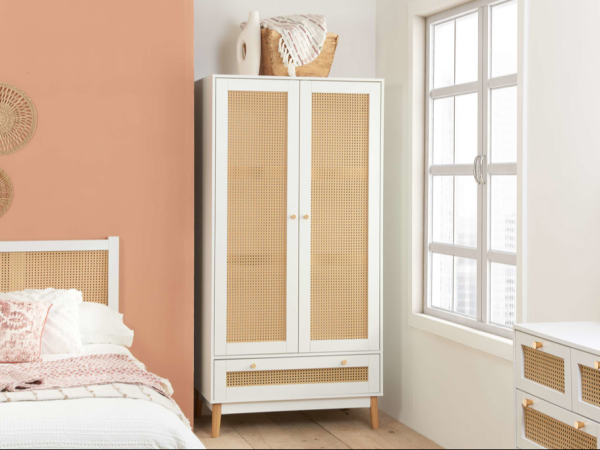 Birlea Croxley 2 Door 1 Drawer Wardrobe White Wardrobe