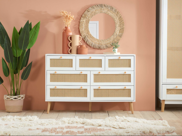 Birlea Croxley 7 Drawer Chest White Drawer Chest