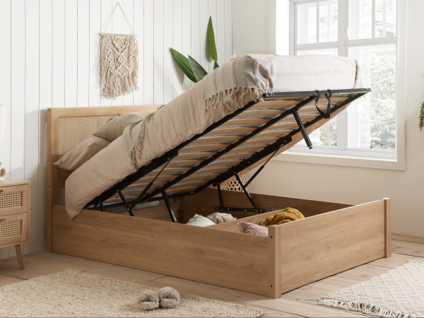 Birlea Croxley Ottoman Double Oak Ottoman Bed