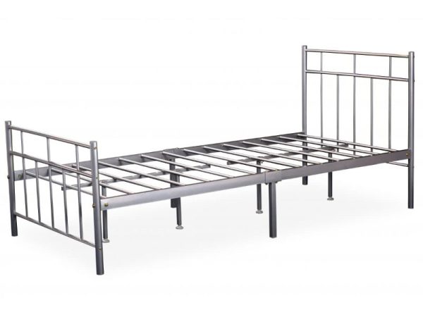 Heartlands Furniture Davina Metal Bed Single Contract Single Silver Metal Bed