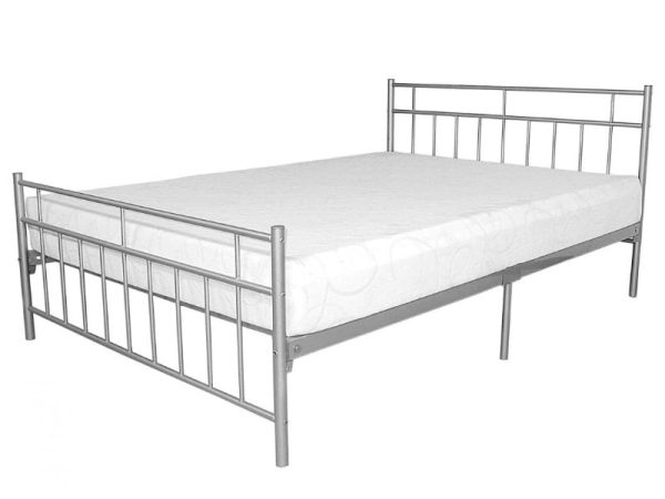 Heartlands Furniture Davina Metal Bed Silver Double Silver Metal Bed