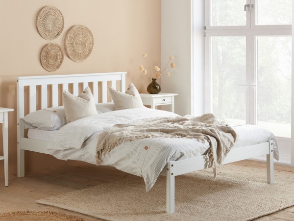 Birlea Denver Low Foot End White Double White Wooden Bed