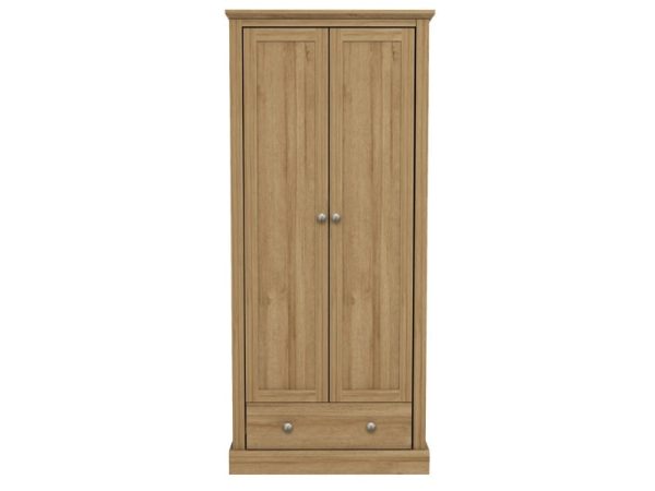 LPD Furniture Devon 2 Door Wardrobe Oak Wardrobe