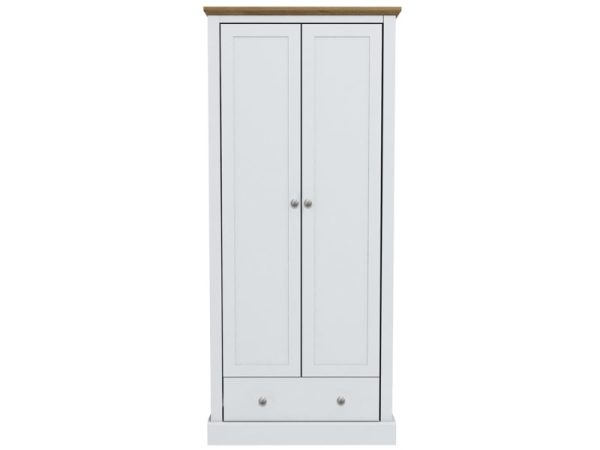 LPD Furniture Devon 2 Door Wardrobe White Wardrobe