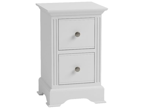 Furniture Express Dixie Small Bedside White White Bedside Chest