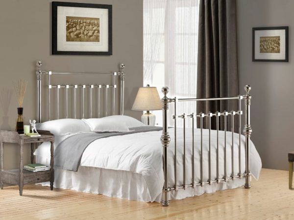 Time Living Edward Double Chrome Metal Bed