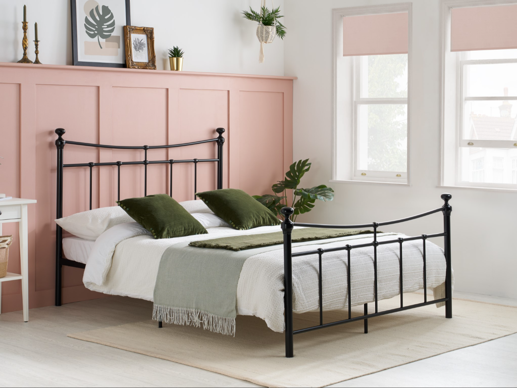 Birlea Emily Small Double Black Metal Bed