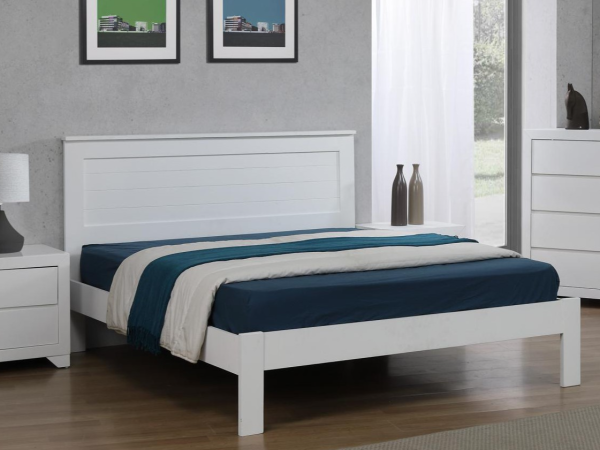 Heartlands Furniture Etna Wooden Bed Single White Wooden Bed