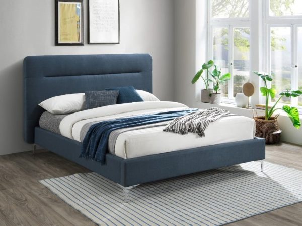 Birlea Finn Double Blue Fabric Bed