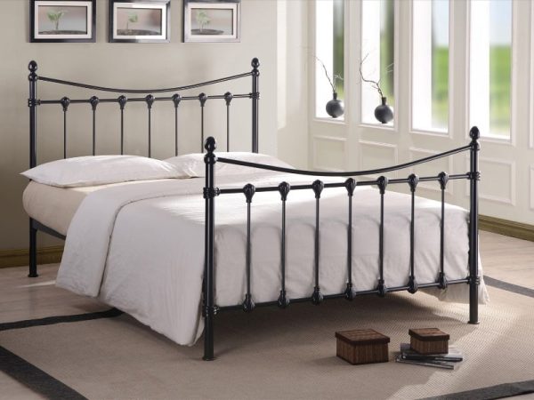 Time Living Florida Single Black Metal Bed