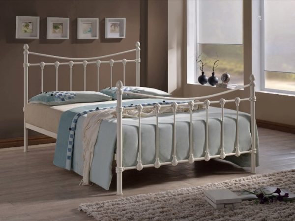 Time Living Florida King Size Ivory Metal Bed