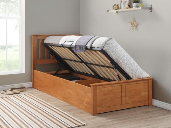 Bedmaster Francis Single Oak Ottoman Bed